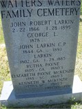 I think that at least the death date for John Robert Larkin is mistaken for who I believe is an uncle that lived next door to them at one point.